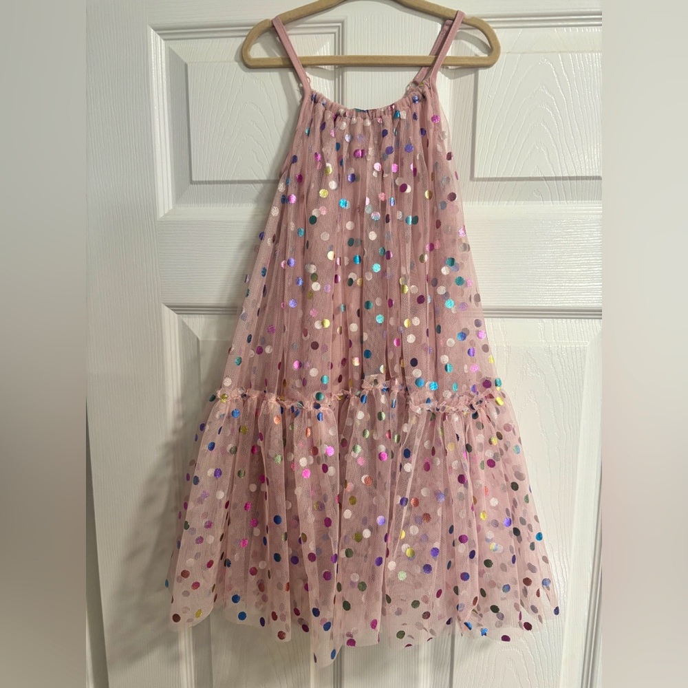 Cotton On Tulle Little Girl Pink PolkaDot Dress
